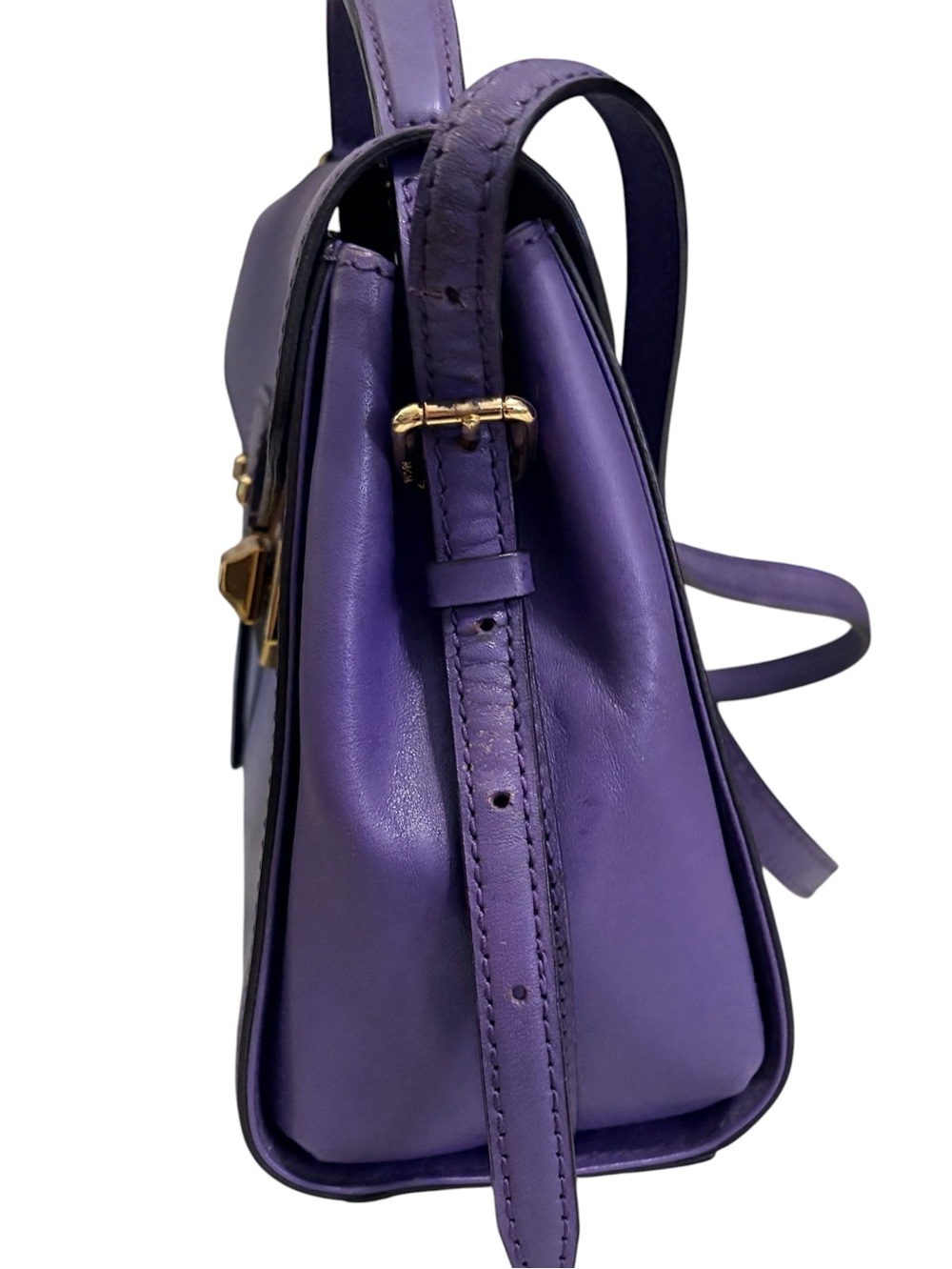MCM Christina Satchel purple leather - Picture 4 of 14